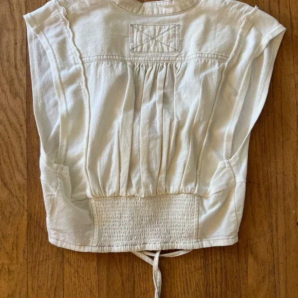 We The Free white 100% cotton white crop top size xs - Picture 5 of 7